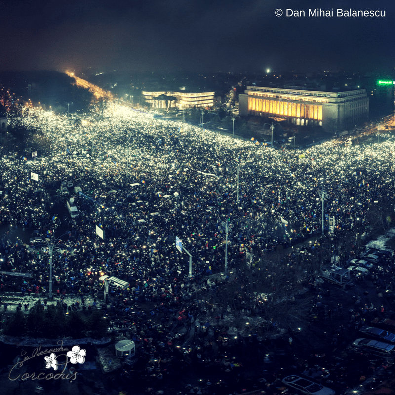 Protestul celor 500.000 de lumini • Corcodus.ro